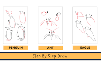 create a step by step guide on how to draw for drawing book