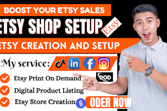 do etsy print on demand, etsy shop setup with etsy master resell right digital
