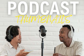 make a customizable podcast thumbnail for youtube