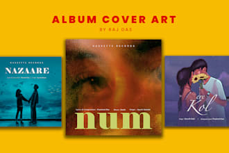 design a creative music album cover art
