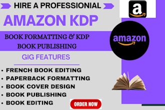 do french book formatting, amazon book publishing and french book proofreading