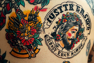 make you a traditional old school tattoo style design