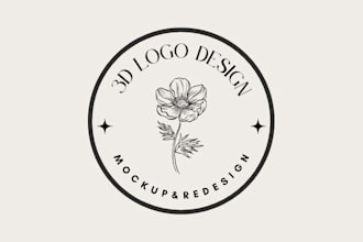 create and redesign your business logo and 3d mockup