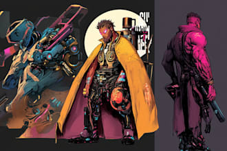 create cyberpunk and retro aesthetic characters