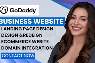 create godaddy business website, godaddy landing page,redesign godaddy ecommerce