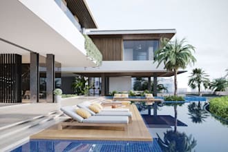model your 3d modern villa,high speedhome internet gateway,luxuryvilla blueprint