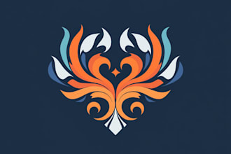 draw a fantasy, rpg, nft or sci fi game logo usign template