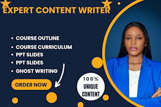do online course content course outline course curriculum ppt slide workbook
