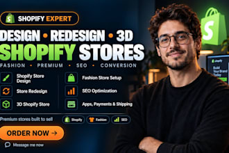 design shopify store redesign shopify 3d shopify store 3d premium shopify store