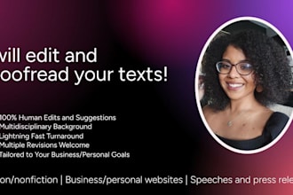 edit, proofread, and strategize any print or digital text