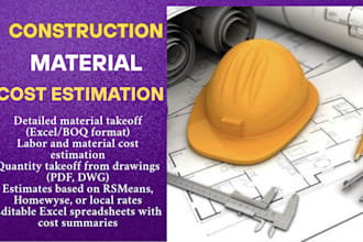 provide accurate construction cost estimation with detailed material take off