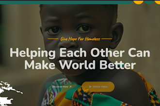 build your nonprofit website for charity, donations, fundraising and ngo