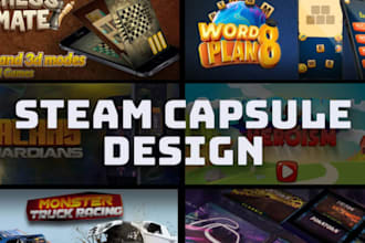 do game banner steam capsule game ui game poster game art logo steam graphics