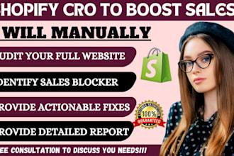 audit, review your shopify website to boost conversion rate and sales in 24 hrs