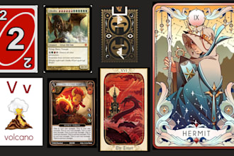 custom playing card design uno tarot card design card illustration card game
