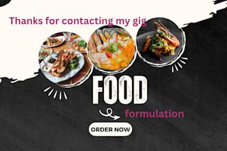 specialize in food formulation and product development