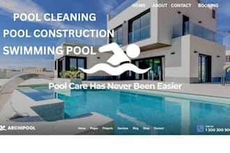 build squarespace swimming pool website pool construction pool cleaning website