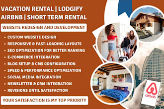 design vacation rental website lodgify website airbnb short term rental website