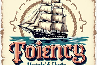 design high quality vintage boat ship logo with my fastest delivery
