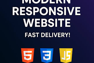 create a modern responsive static website using HTML and CSS