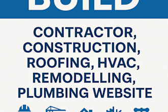 build contractor, construction, roofing, hvac, remodelling, plumbing website