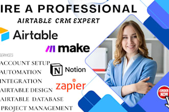 design a custom airtable crm with softr zapier monday notion make integration