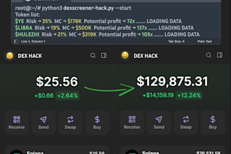 develop arbitrage, mev, sandwich, sniper, volume, eth and solana, bot
