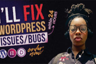fix wordpress website issues errors, bugs, HTML CSS, elementor expert help