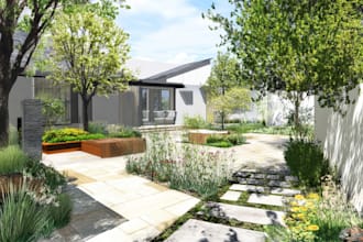 design landscape designs with realistic renderings, backyard design, architectur