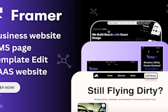 edit framer template design responsive saas business cms framer landing page web