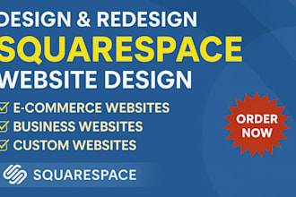 design, redesign, build a professional squarespace website,fix squarespace issue