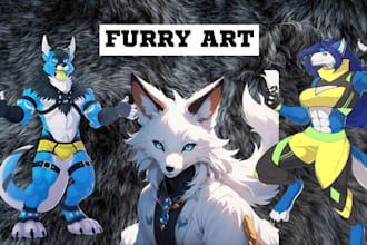 commission furry art, fursona art, furry oc character, reference sheet