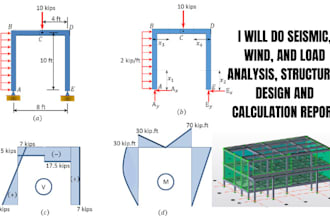 do seismic, wind, and load analysis, structural design and calculation report