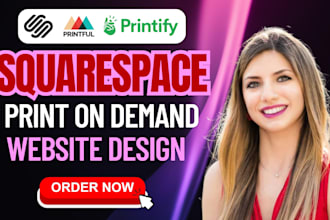 design squarespace print on demand store, printiful squarespace product listing