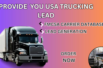 provide you with a USA trucking lead from fmcsa