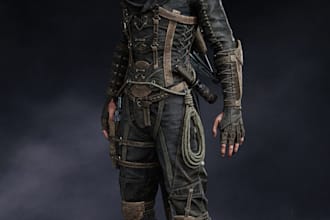 detail 3d game character, avatar, 3d assets, ue5 control rig, texture, animation