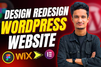 design redesign wix figma xd to wordpress website by elementor pro