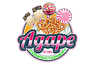 design a wonderful confectionery logo with satisfaction