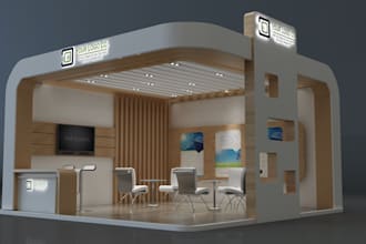 craft modern 3d full showroom,exhibition booth,kiosk render,3d photo shot,revit
