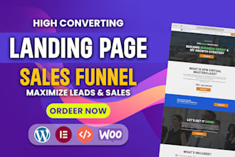 design a high converting wordpress sales funnel or landing page