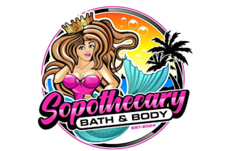 do wonderful mermaid mascot logo design with company