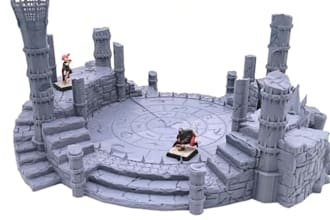 dnd arena, medieval tower, house diorama tabletop terrain,warhammer for 3d print