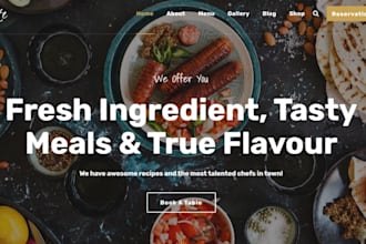build recipe website food recipe website food blog catering website chef website