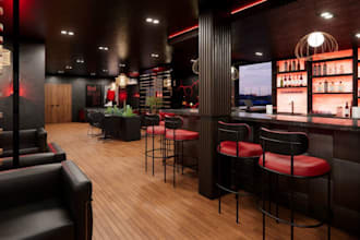 renovate your 3d lounge bar,3d restaurant,3d apartment,3d warehouse,3d rendering