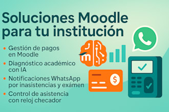 gestión de pagos y alertas en moodle con ia, whatsapp y reloj checador