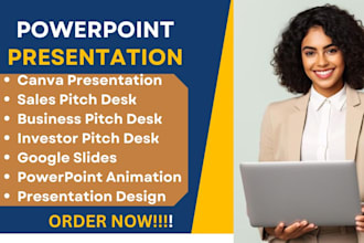 do powerpoint slides redesign, pitch deck design, keynote or canva presentation