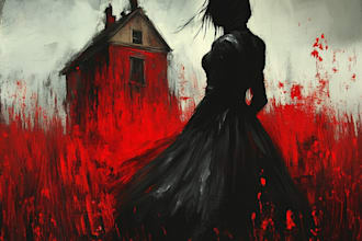 create amazing dark art and eerie, spooky illustrations for you