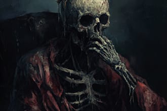 create amazing illustrations for spooky, horror, and dark art for you