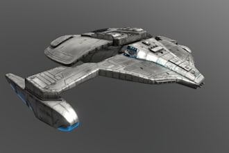 detail 3d game asset, spaceships, 3d mech, robot for game, print