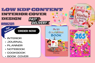 design kdp low content book interior kdp journal planner cover book formatting